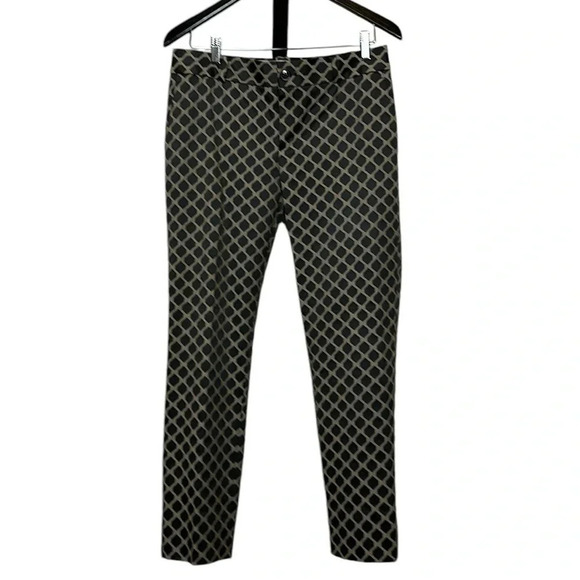 NWOT  Banana Republic Camden Fit Jacquard Pant pockets hem slits Mojave/Black - Picture 2 of 11